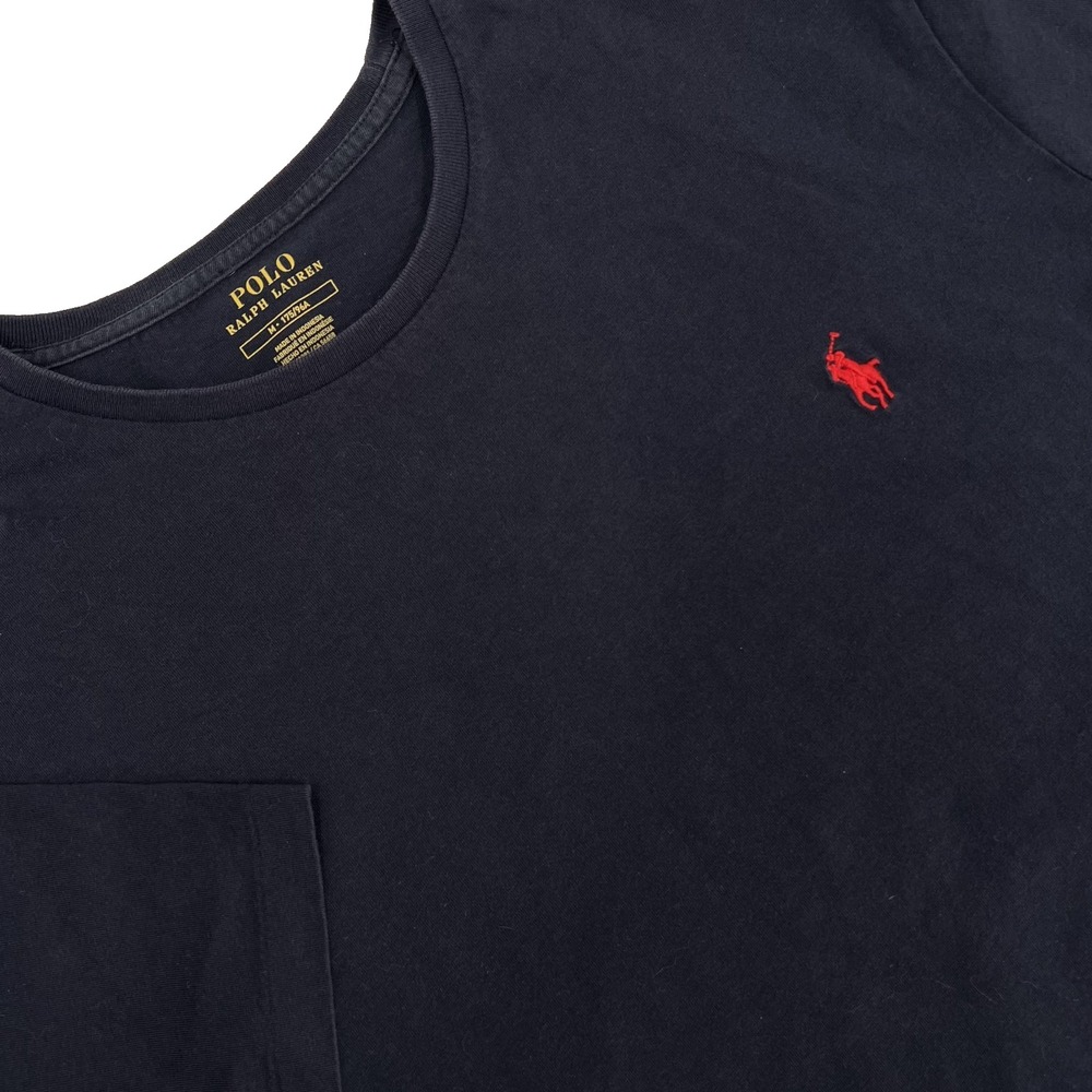 POLO RALPH LAUREN Men's Size M Navy Blue Short-Sleeve Crewneck T-Shirt Red Pony